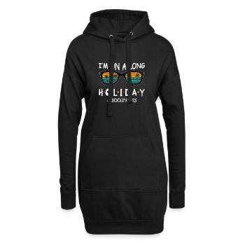 Je suis en vacances - Sweat-shirt à capuche long Femme - noir - Devant