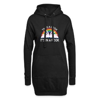 Jetez un coup d’œil c’est dans un livre rat de bibliothèque Vintage - Sweat-shirt à capuche long Femme - noir - Devant