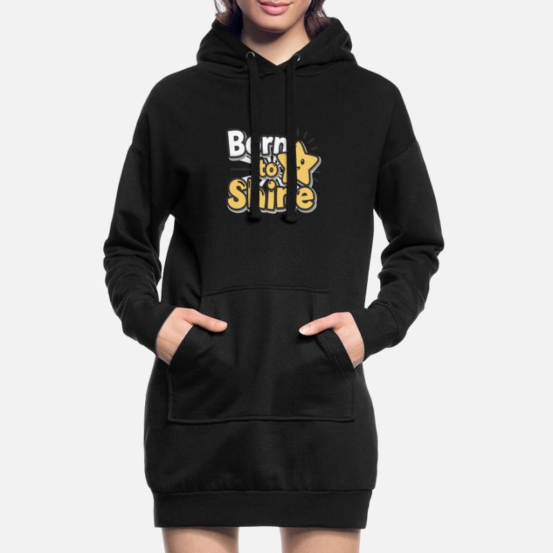 Né pour briller – Strahlender Stern Sweat-shirt à capuche long Femme