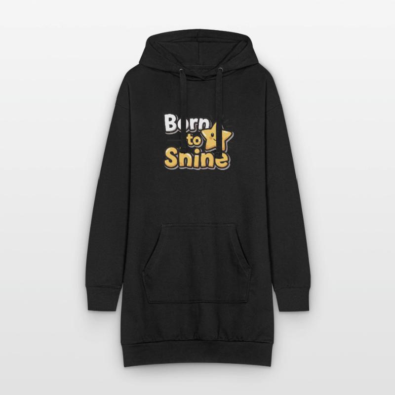 Né pour briller – Strahlender Stern Sweat-shirt à capuche long Femme