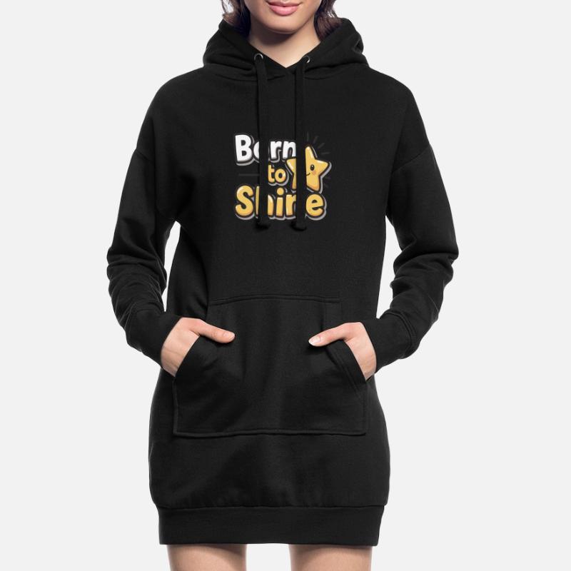 Né pour briller – Strahlender Stern Sweat-shirt à capuche long Femme