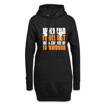 Weekend forecast 100% chance of Taekwondo - Hoodie-Kleid - Schwarz - Vorne