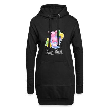 Axolotl im Glas - Stay Fresh - Hoodie-Kleid - Schwarz - Vorne