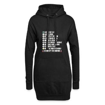Stand up for Science - Hoodie Dress - black - Front