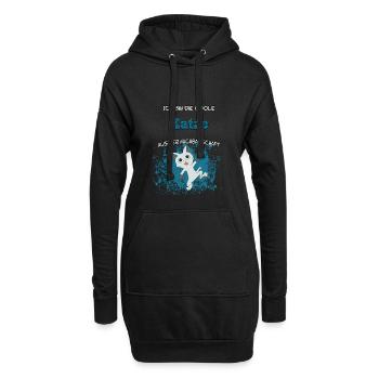 Coole Katze der Nachbarschaft - Hoodie-Kleid - Schwarz - Vorne