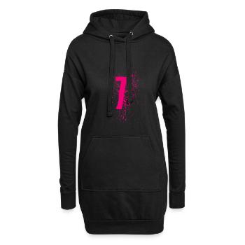 7 - Sweat-shirt à capuche long Femme - noir - Devant