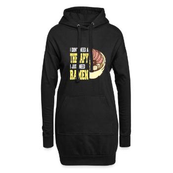 I just need Ramen - Hoodie-Kleid - Schwarz - Vorne