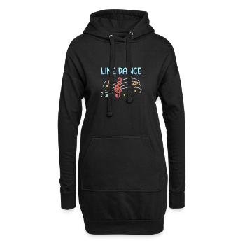 Danse en ligne danse bottes de cowboy pays cadeau - Sweat-shirt à capuche long Femme - noir - Devant