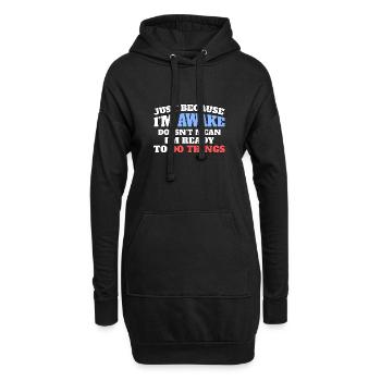 Juste parce que je suis réveillé, pas prêt à faire des choses - Sweat-shirt à capuche long Femme - noir - Devant