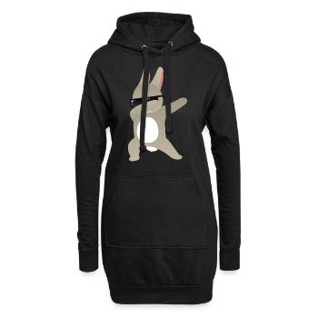 Dabbing Rabbit With Sunglasses - Dab Dance Gift - Sweat-shirt à capuche long Femme - noir - Devant