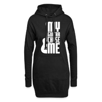 Sprüche Gitarre - Hoodie-Kleid - Schwarz - Vorne