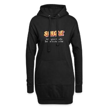Célibataire - Sweat-shirt à capuche long Femme - noir - Devant