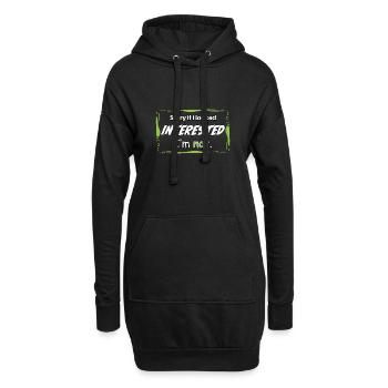 SORRY IF I LOOKED INTERESTED. I'M NOT. - Hoodie-Kleid - Schwarz - Vorne