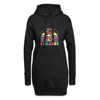 Ich bin 1. Klasse 2025 süße Meerjungfrau zur - Hoodie-Kleid - Schwarz - Vorne