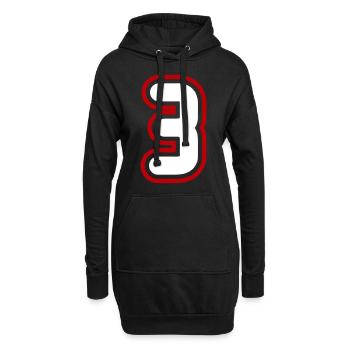 3 Numéro de numéro - Sweat-shirt à capuche long Femme - noir - Devant