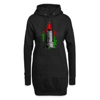 Hotelturm Augsbourg - Rouge Vert - Sweat-shirt à capuche long Femme - noir - Devant