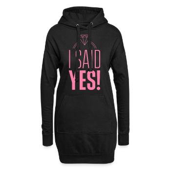 J’ai dit oui fiancés - Sweat-shirt à capuche long Femme - noir - Devant