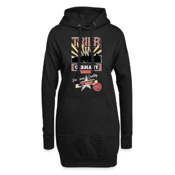 Trier Deutschland Stadt Skyline Vintage Retro - Hoodie-Kleid - Schwarz - Vorne