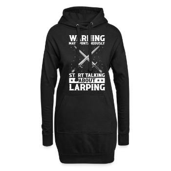 Citation Larper pour les jeux de rôle GN et fantastiques - Sweat-shirt à capuche long Femme - noir - Devant
