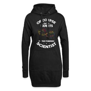 DNA-Analyst und Kriminallabor - Hoodie-Kleid - Schwarz - Vorne