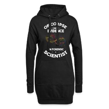 Forensik und forensische Wissenschaft - Hoodie-Kleid - Schwarz - Vorne
