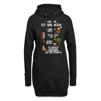 Meine Vier Stimmungen - Hoodie-Kleid - Schwarz - Vorne