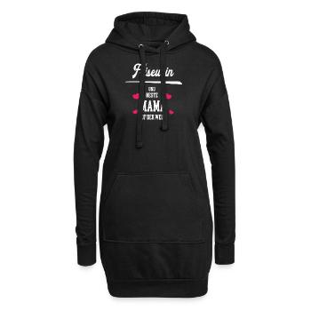 Friseurin Beste Mama Muttertag Geburtstag Frisörin - Hoodie-Kleid - Schwarz - Vorne