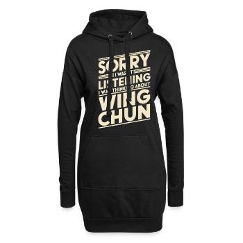 Wing Chun Kampfsport Geschenk - Hoodie-Kleid - Schwarz - Vorne