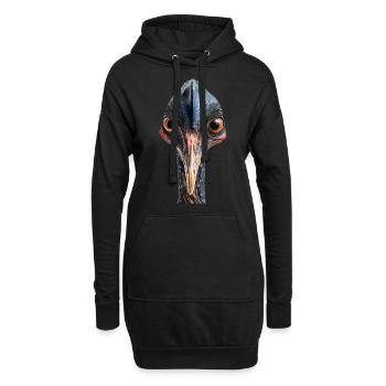 Kasuar - Hoodie-Kleid - Schwarz - Vorne