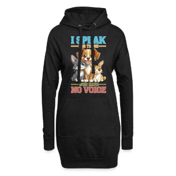 I Speak For Those Who Have No Voice 2 - Hoodie-Kleid - Schwarz - Vorne