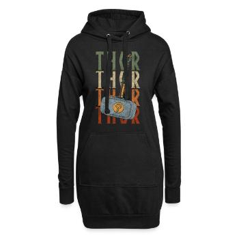 Celtes d’Odin Asgard - Sweat-shirt à capuche long Femme - noir - Devant