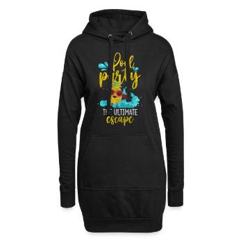 Plongée en piscine Loisirs Eau - Sweat-shirt à capuche long Femme - noir - Devant