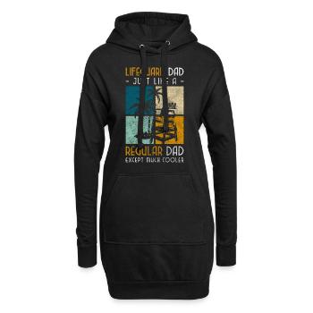 Rettungsschwimmer Meer Wasser Strandkorb - Hoodie-Kleid - Schwarz - Vorne