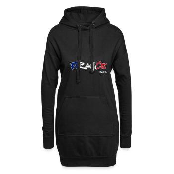 Règles de la France - Sweat-shirt à capuche long Femme - noir - Devant