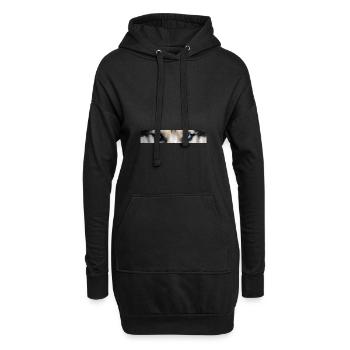 Yeux Husky - Sweat-shirt à capuche long Femme - noir - Devant
