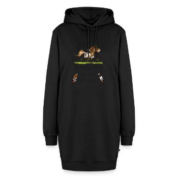 Mein Shetty das Schönste (Text schwarz) - Hoodie-Kleid - Schwarz - Vorne