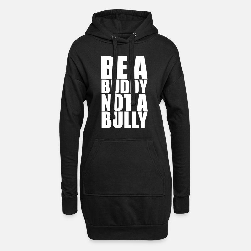 Sei ein Buddy - Hoodie-Kleid - Schwarz