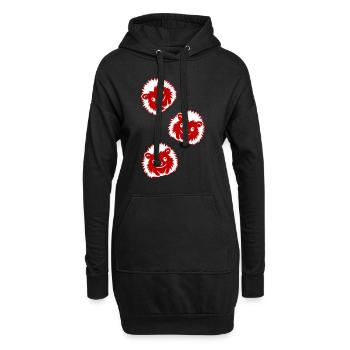 Hérisson Bande Dessinée Mignon - Sweat-shirt à capuche long Femme - noir - Devant