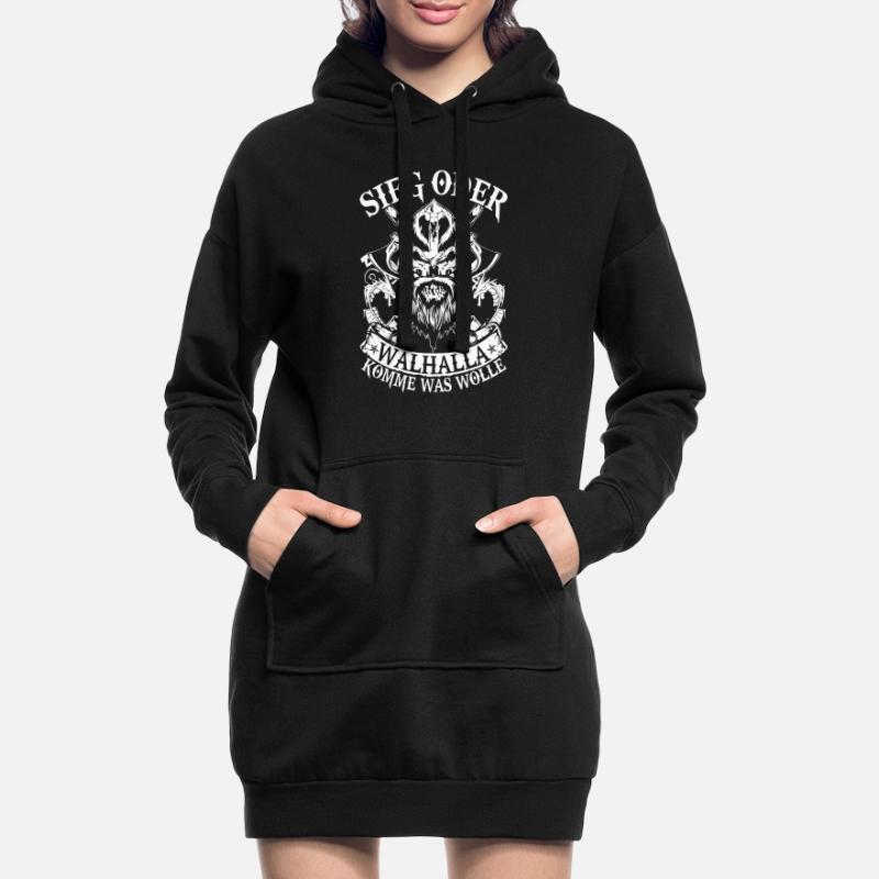 Sieg oder Walhalla Hoodie-Kleid