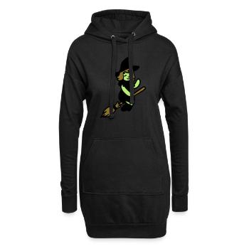 Chibi Hexe - Hoodie-Kleid - Schwarz - Vorne