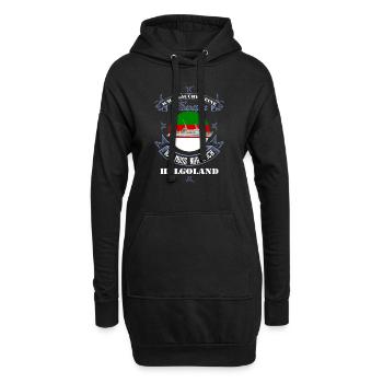Helgoland mit der MS Helgoland in Farbe - Hoodie-Kleid - Schwarz - Vorne