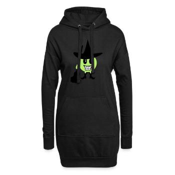 Émoticône sorcière / Witch Halloween Emoji (b, 3c) - Sweat-shirt à capuche long Femme - noir - Devant