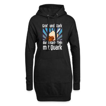 DDR Sprüche über Ostdeutschland für einen Ossi - Hoodie-Kleid - Schwarz - Vorne