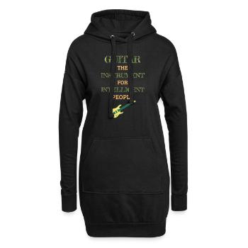 Instrument de guitare pour les gens intelligents Sage - Sweat-shirt à capuche long Femme - noir - Devant