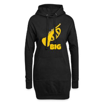 Trompette Grande - Sweat-shirt à capuche long Femme - noir - Devant
