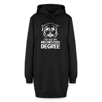 Design humoristique pour les amoureux des chats - Sweat-shirt à capuche long Femme - noir - Devant