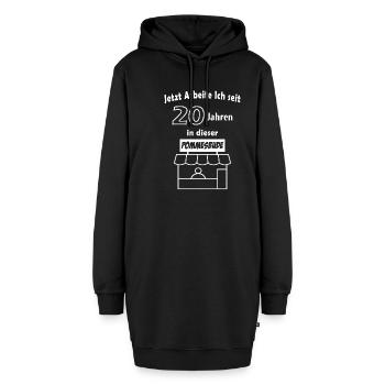 20 Jahre in einer Firma - Hoodie-Kleid - Schwarz - Vorne