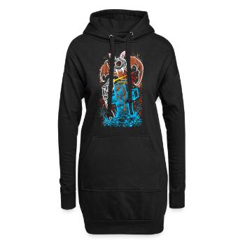 Fledermaus Gothic Halloween - Hoodie-Kleid - Schwarz - Vorne