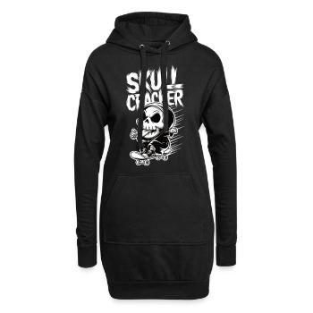Skull Cracker Skateboard - Hoodie-Kleid - Schwarz - Vorne