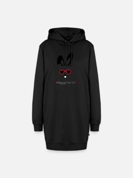 Happy Easter - Hoodie-Kleid - Schwarz
